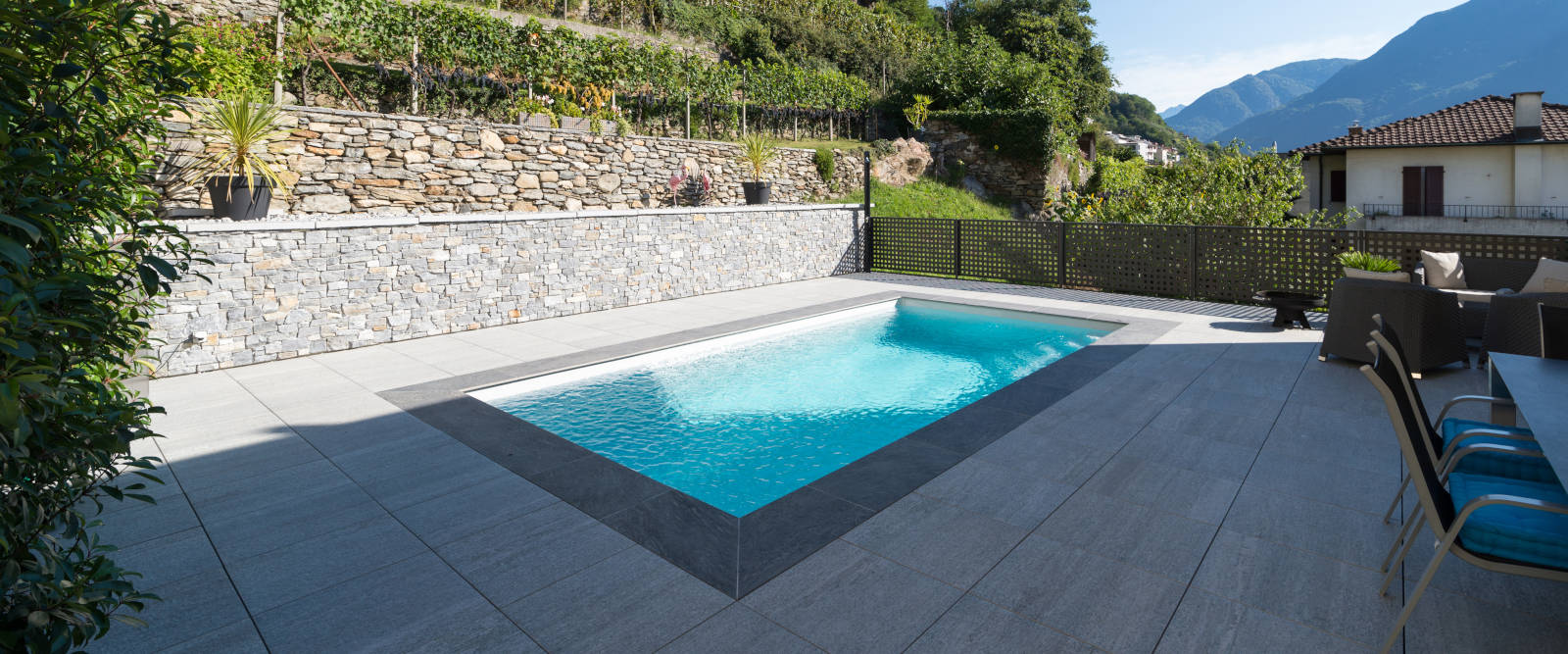 Costruzione piscina in Ticino