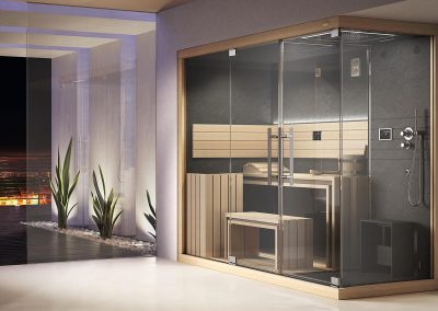 saune combinate - Sauna Sasha Mi Jacuzzi con doccia emozionale Ticino