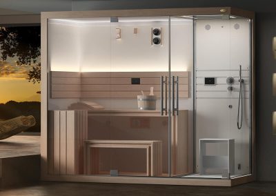 saune combinate - Sauna finlandese con doccia emozionale Jacuzzi Lugano